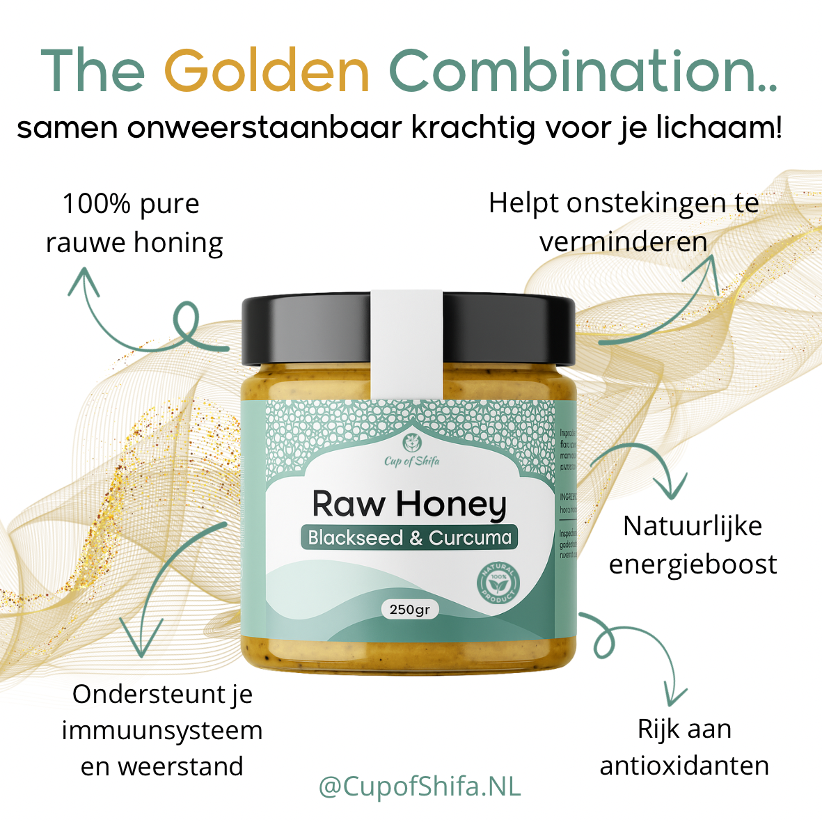 Raw Honey Blend| Zwartezaad en Kurkuma
