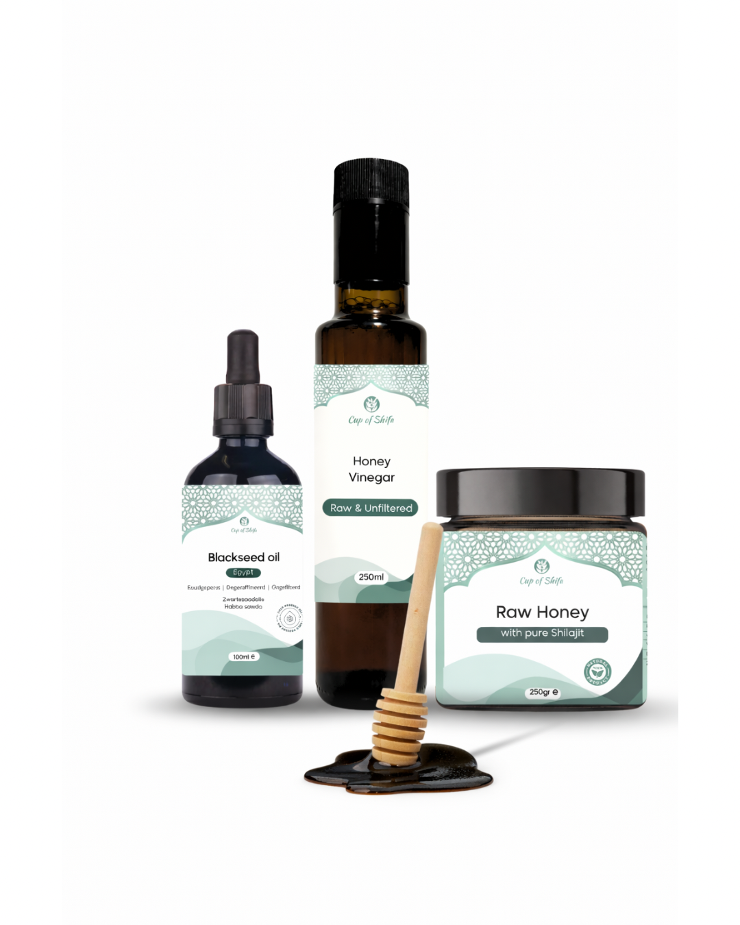 Shifabundel | DETOX | Shilajit honing, honingazijn, blackseedoil RAMADANTIP!