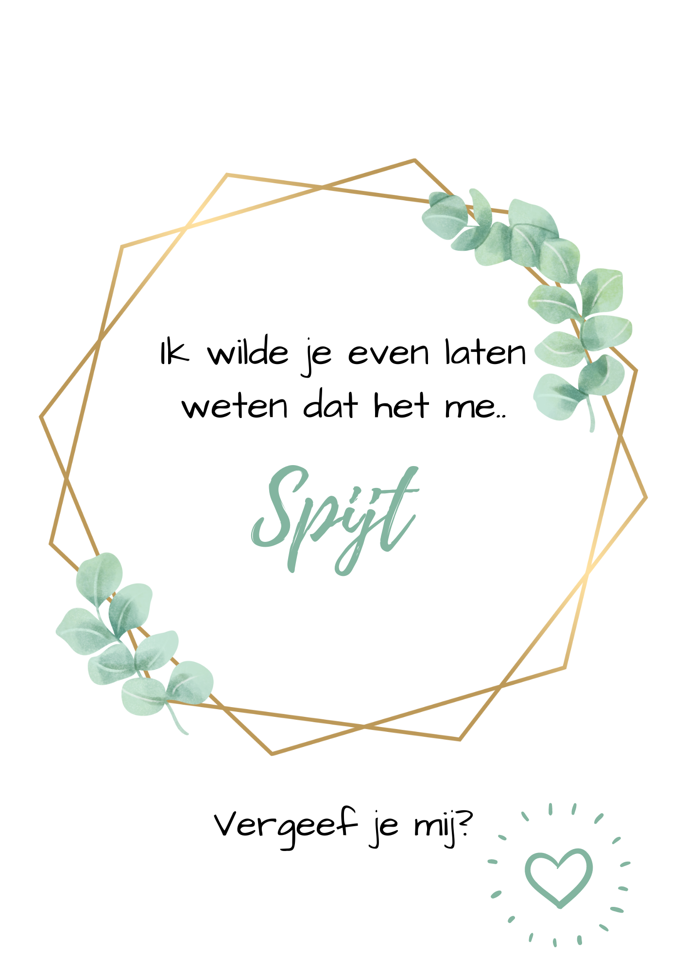 Het spijt me - Kaart